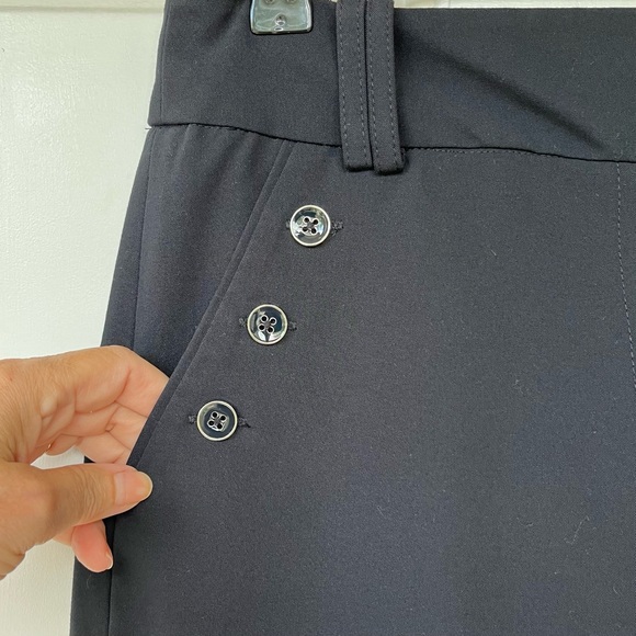 •Sandro• Button Detail Navy Blue Cropped Sailor Pants - Size 6 - Picture 3 of 7